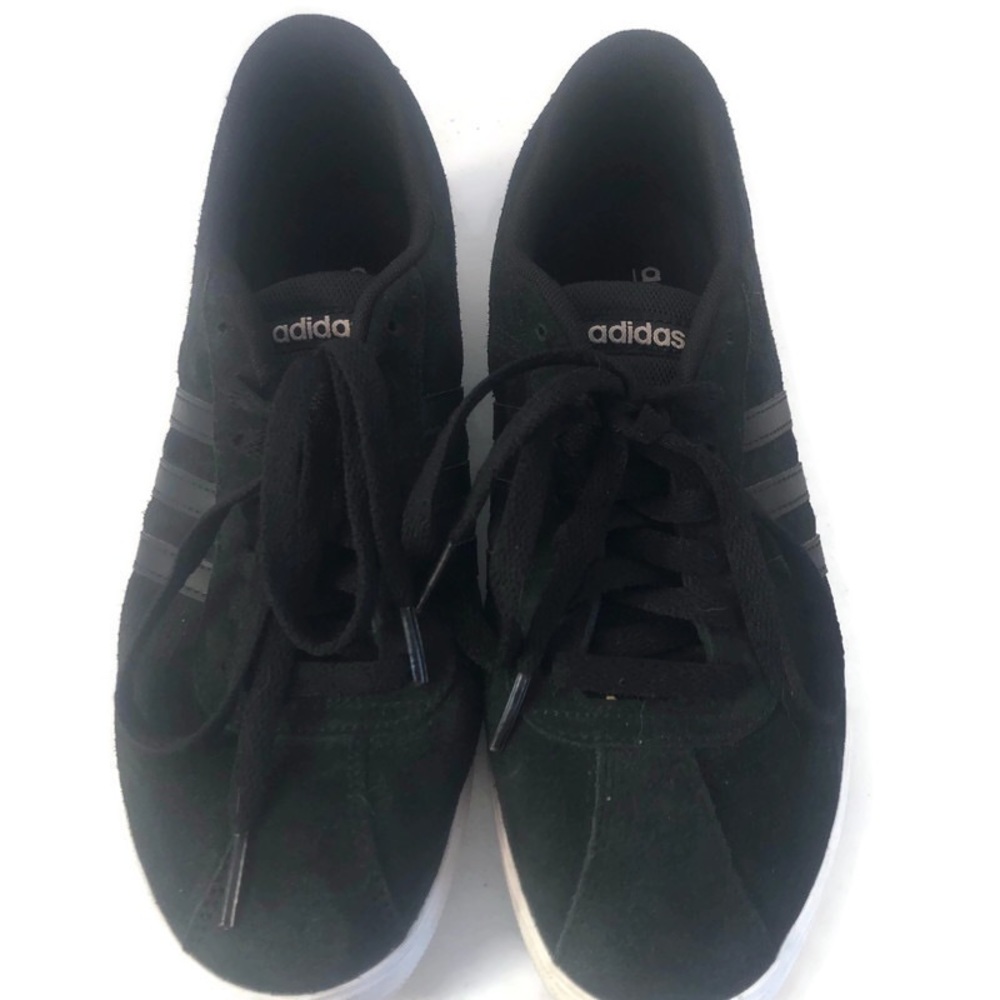 adidas Womens Neo Black Leather Shoes Sz 9